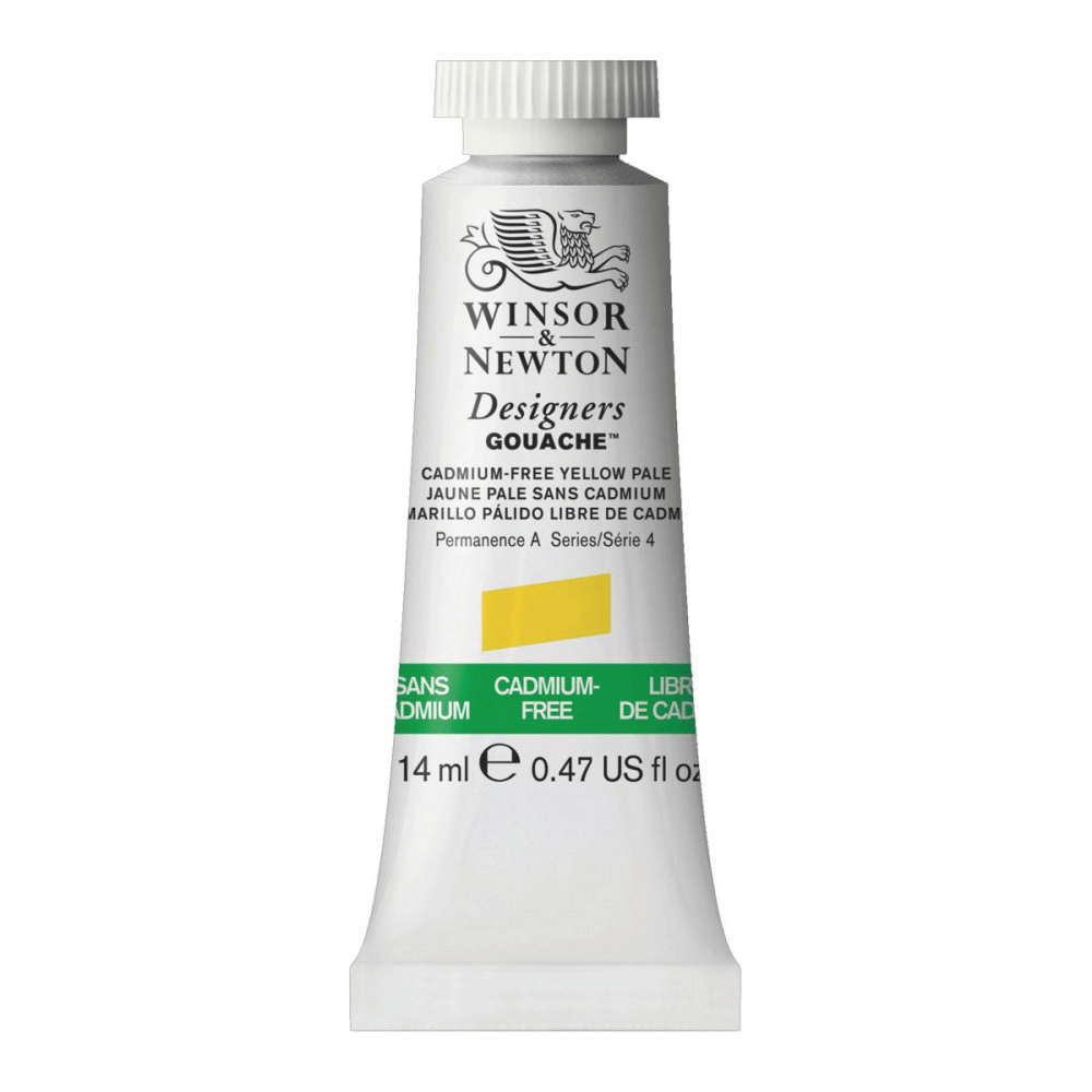 Tinta Guache Winsor & Newton Designers 14ml S4 907 Cadmium Free Yellow Pale